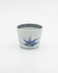 Imari blue and white cup with rice sheaves (vintage)