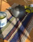 Handwowen Brewing Mat by Karla Ravn—Blue Stripe