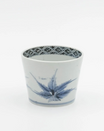 Imari blue and white cup with rice sheaves (vintage)