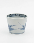 Imari blue and white cup with rice sheaves (vintage)