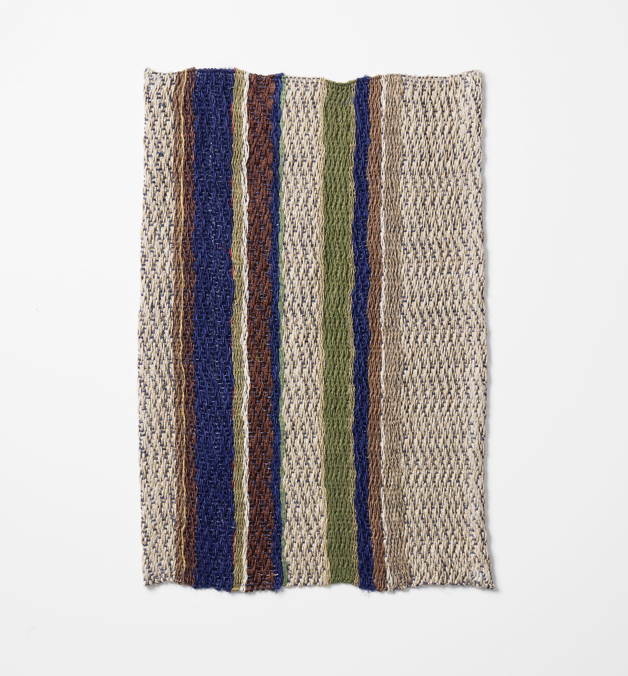 Handwowen Brewing Mat by Karla Ravn—Blue Stripe