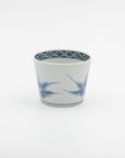 Imari blue and white cup with rice sheaves (vintage)